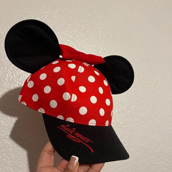 Disney Red Polka Dot Minnie Mouse Ears Hat - Picture 2 of 4